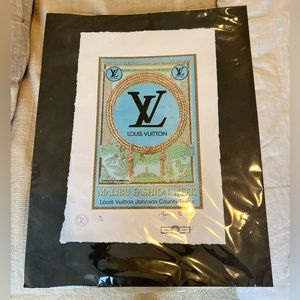 Louis Vuitton blue + yellow poster